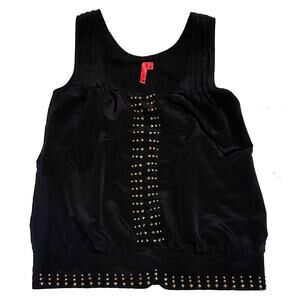 5|48 Black Studded Bloused Tank Top Women's X-Small XS
